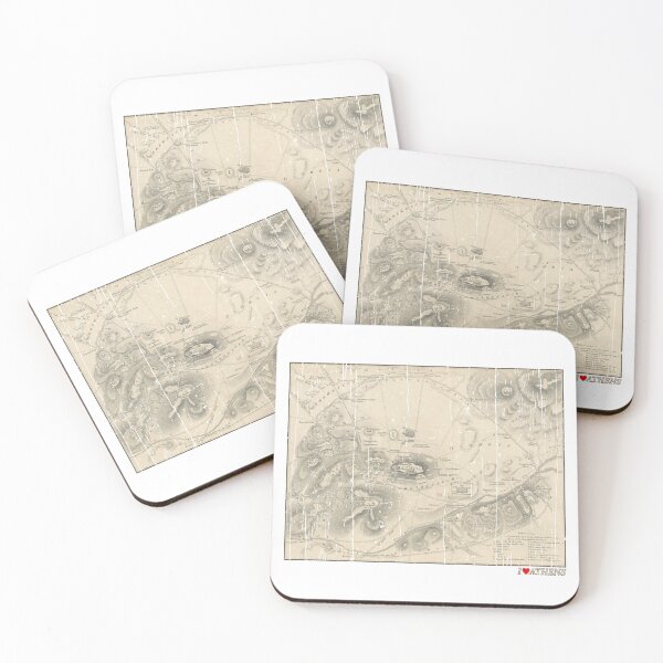 Item preview, Distressed Vintage Map of Ancient Athens, Greece designed and sold by Happy Puppy Print On Demand.
