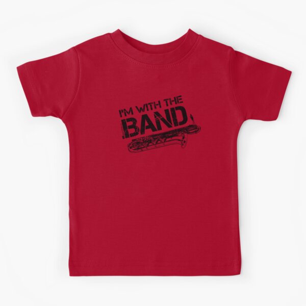 I'm With The Band - Baritone Saxophone (Black Lettering) Kids T-Shirt
