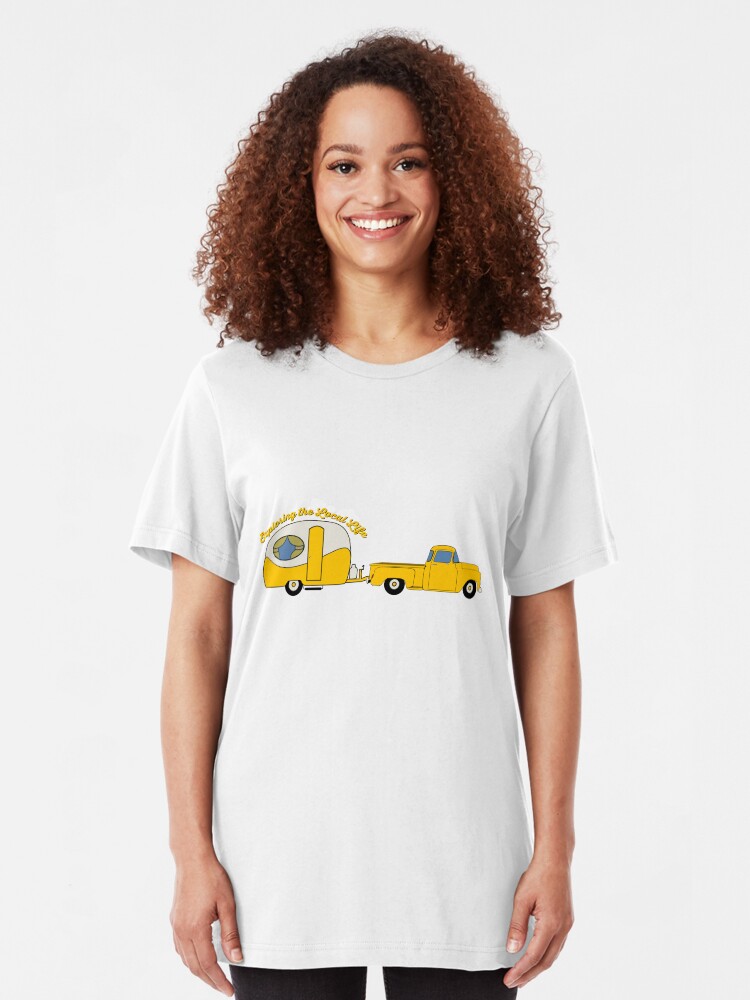Alternate view of Yellow Truck & Camper Slim Fit T-Shirt