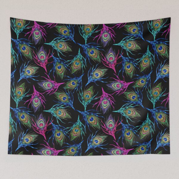 Item preview, Colorful Peacock Feather Seamless Pattern, Peacock Feather Pattern, Peacock Feather Vector Pattern designed and sold by graphic-genie.