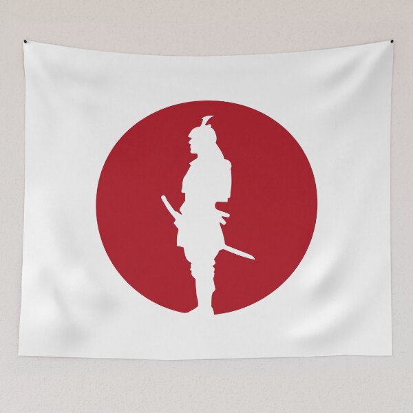 Item preview, Samurai Red Sun Silhouette (on white) designed and sold by STUDIO-72.