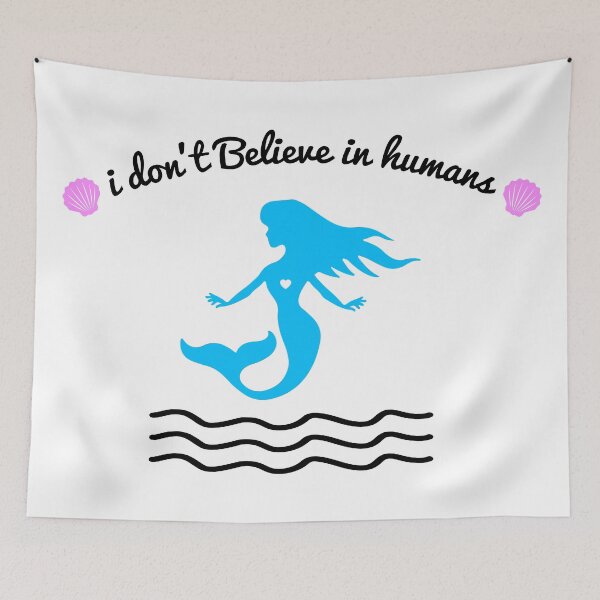 Item preview, I Don't Believe In Humans cute sea mermaid  designed and sold by joy4shirt.