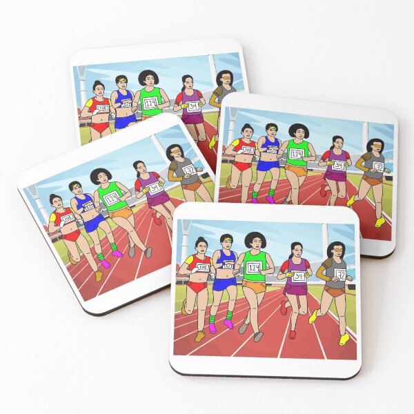 Item preview, Jogging Marathon Runners And Train designed and sold by flofin.