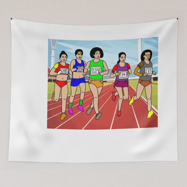 Item preview, Jogging Marathon Runners And Train designed and sold by flofin.