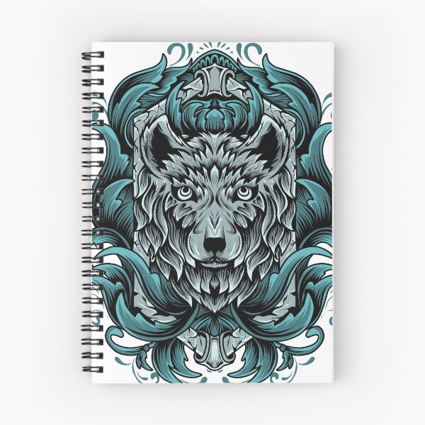 Item preview, Scary Wolf Head With Ornament Floral designed and sold by YSNbr.