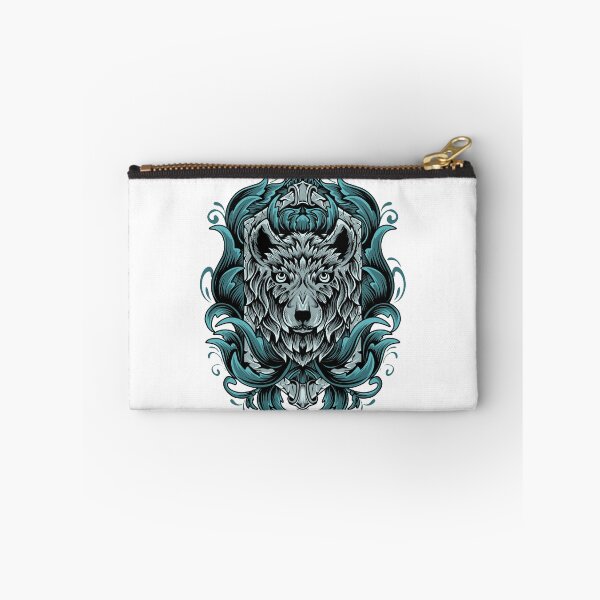 Item preview, Scary Wolf Head With Ornament Floral designed and sold by YSNbr.