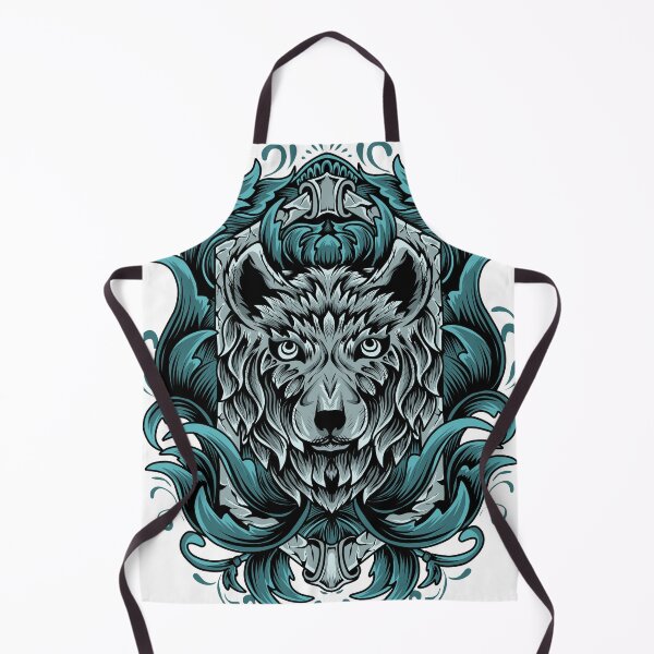 Item preview, Scary Wolf Head With Ornament Floral designed and sold by YSNbr.