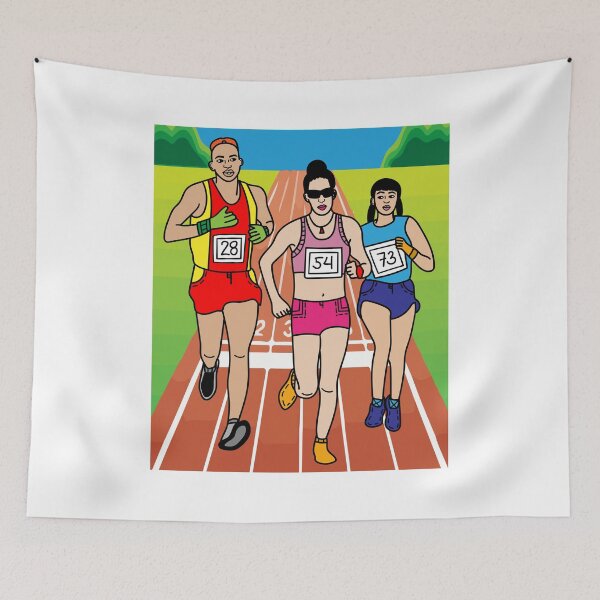Item preview, Jogging Marathon Runners And Train designed and sold by flofin.