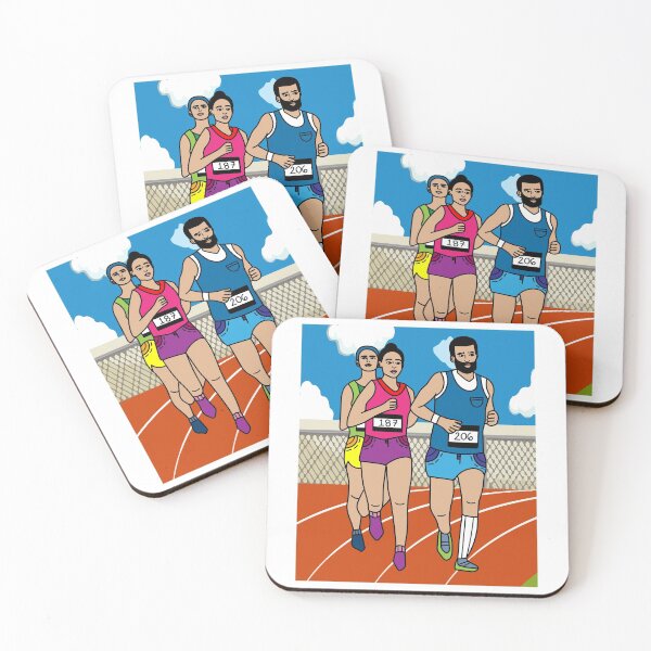 Item preview, Jogging Marathon Runners And Train designed and sold by flofin.