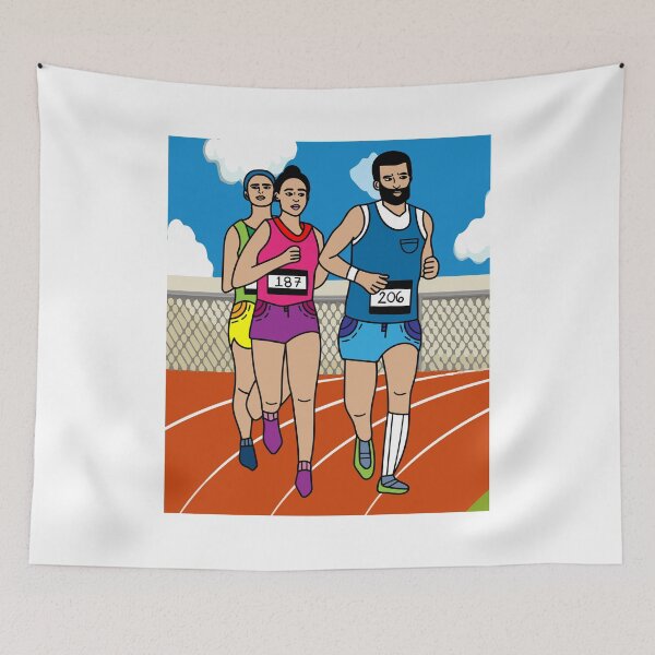 Item preview, Jogging Marathon Runners And Train designed and sold by flofin.