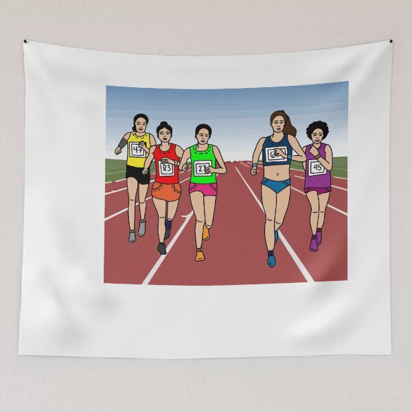 Item preview, Jogging Marathon Runners And Train designed and sold by flofin.