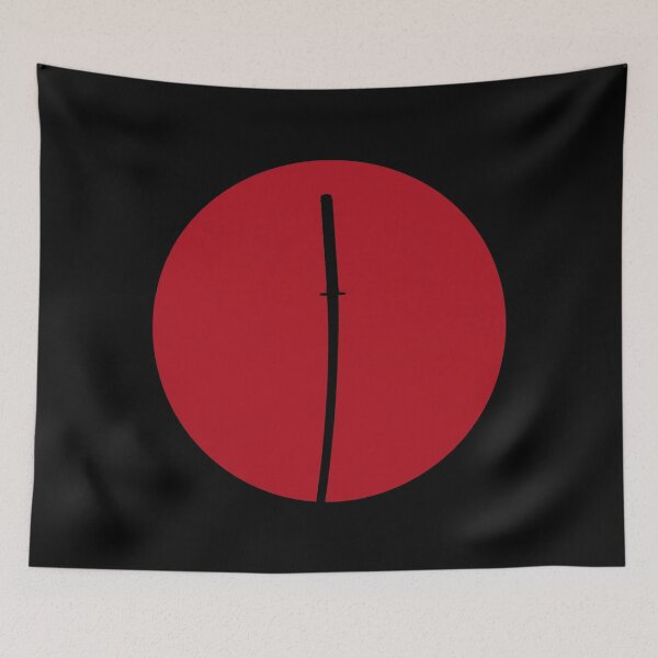 Item preview, Katana / Samurai Sword Red Sun Silhouette (on black) designed and sold by STUDIO-72.