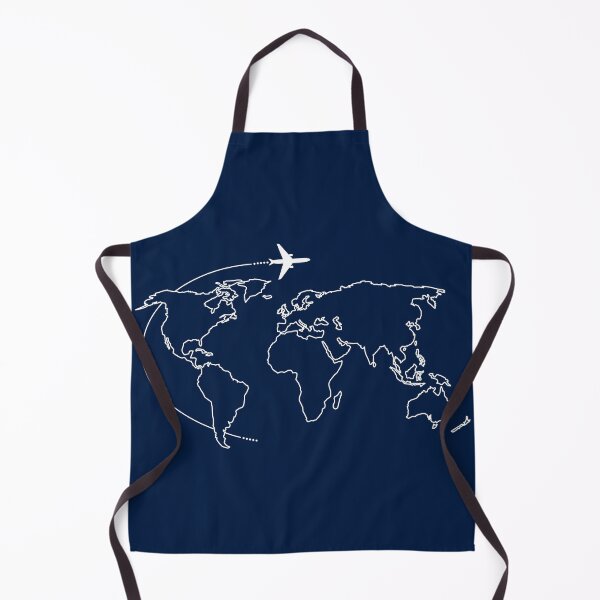 Item preview, Travel The World line drawing with plane designed and sold by Happy Puppy Print On Demand.