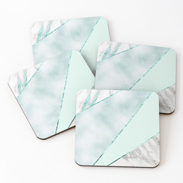 Item preview, Cool ocean turquoise with grey marble designed and sold by marbleco.