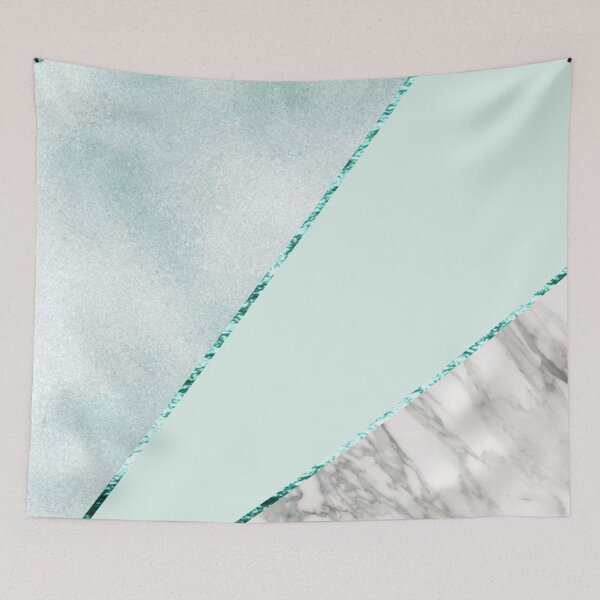 Item preview, Cool ocean turquoise with grey marble designed and sold by marbleco.
