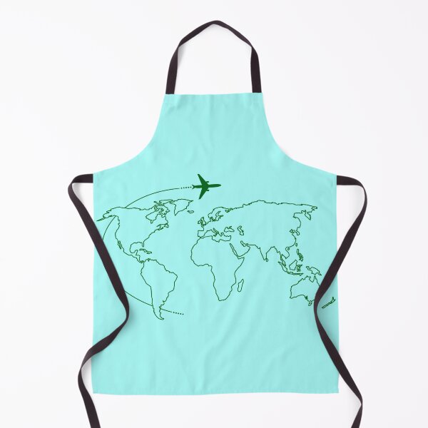 Item preview, Travel The World line drawing with plane designed and sold by Happy Puppy Print On Demand.