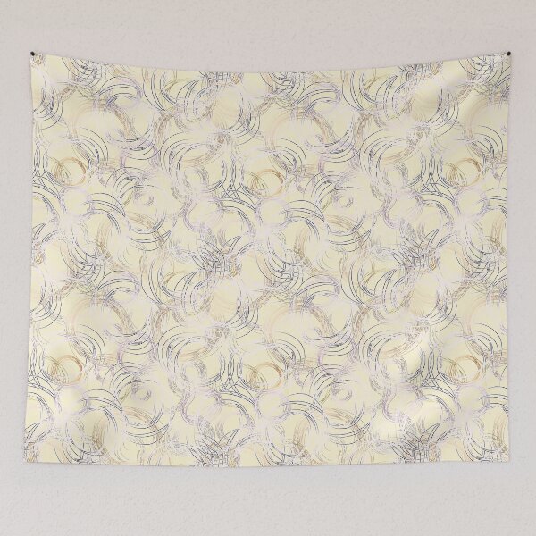 Item preview, Gentle Swirl Dance on Yellow designed and sold by anzelas.