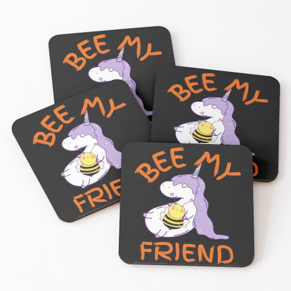 Item preview, BEE MY FRIEND, BEE AND UNICORN, BEE MEME, BUMBLE BEE, KAWAII BEE, SUMMER BEE, designed and sold by R B Chrystal.