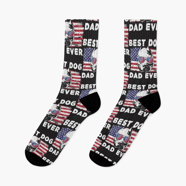 Item preview, Best Pitbull Dog Dad Ever American Flag designed and sold by JustMomItCo.