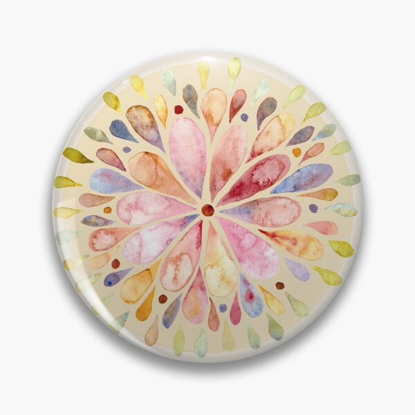 Item preview, Simple pastel mandala design on off-white background designed and sold by Amalzaki.
