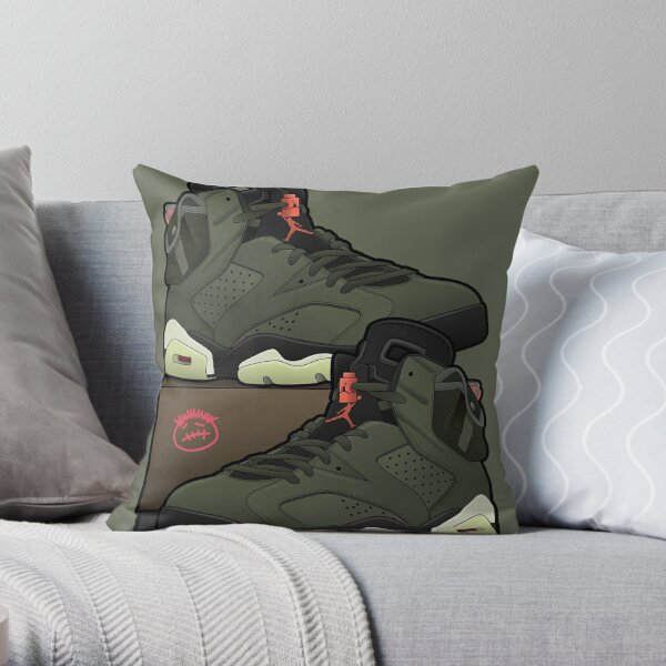 Hypebeast anime action figure with sneakers Throw Pillow by