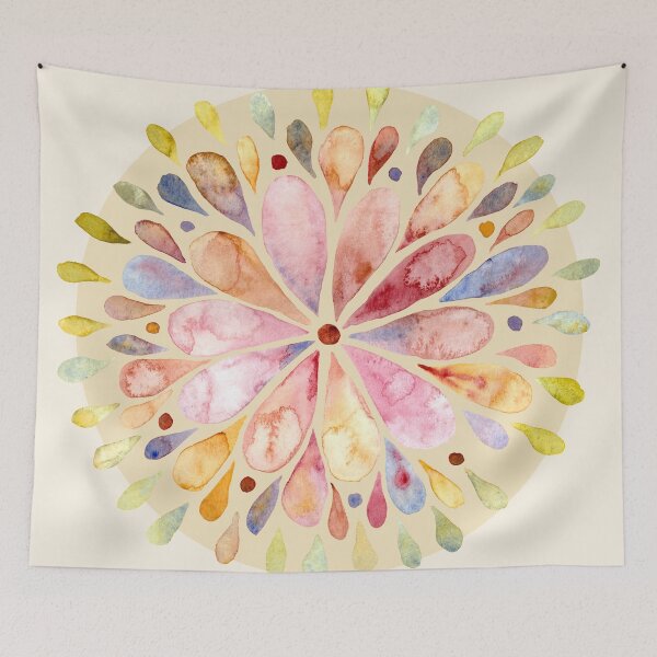 Item preview, Simple pastel mandala design on off-white background designed and sold by Amalzaki.
