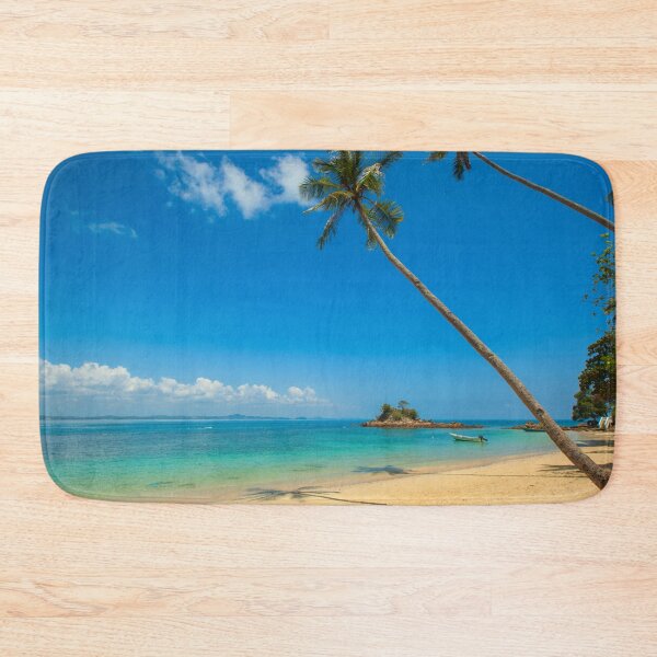 Item preview, Green cocount palm beside seashore under blue calm sky during day time designed and sold by Strale25kv.