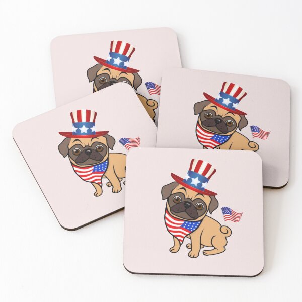 Item preview, Pug with American Flag designed and sold by HandyDesign22.
