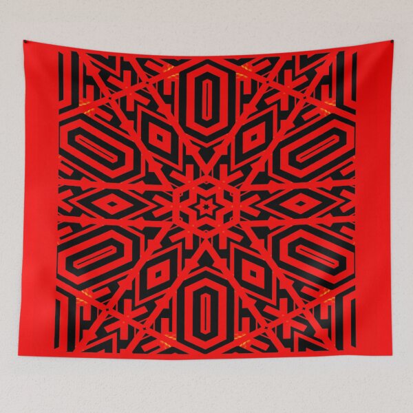 Item preview, Geometric artwork Black and red design  designed and sold by geometric01MG.