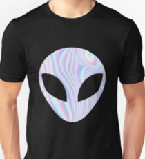 Holografisches Alien_Black Unisex T-Shirt