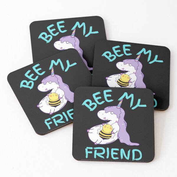 Item preview, BEE MY FRIEND, BEE AND UNICORN, BEE MEME, BUMBLE BEE, KAWAII BEE, SUMMER BEE, designed and sold by R B Chrystal.