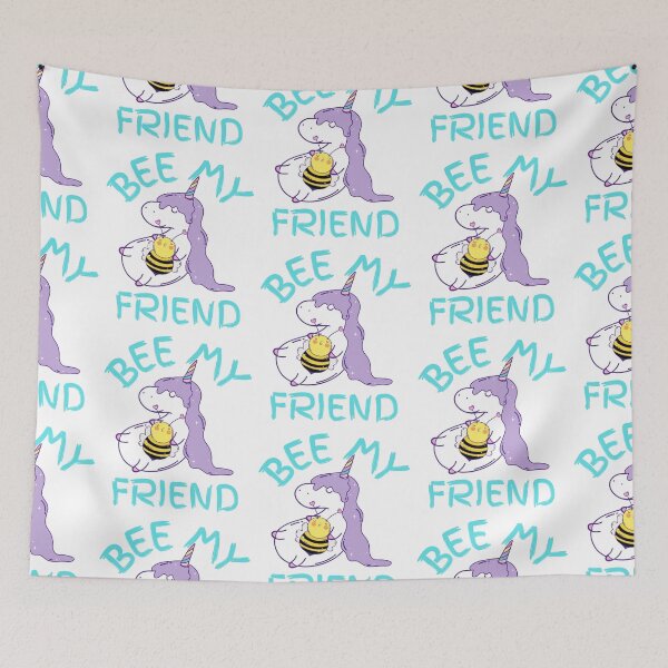 Item preview, BEE MY FRIEND, BEE AND UNICORN, BEE MEME, BUMBLE BEE, KAWAII BEE, SUMMER BEE, designed and sold by R B Chrystal.