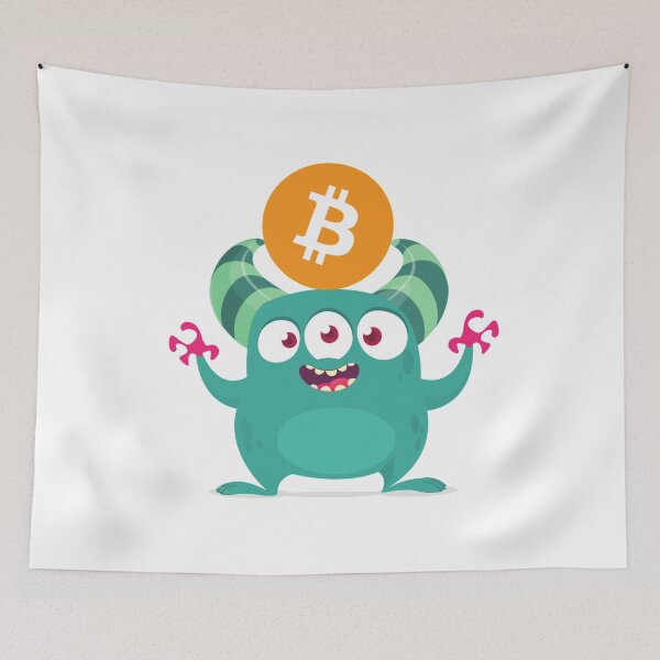 Item preview, Crypto Monster Animation Bitcoin Digging Cute Mood designed and sold by DaniVi.