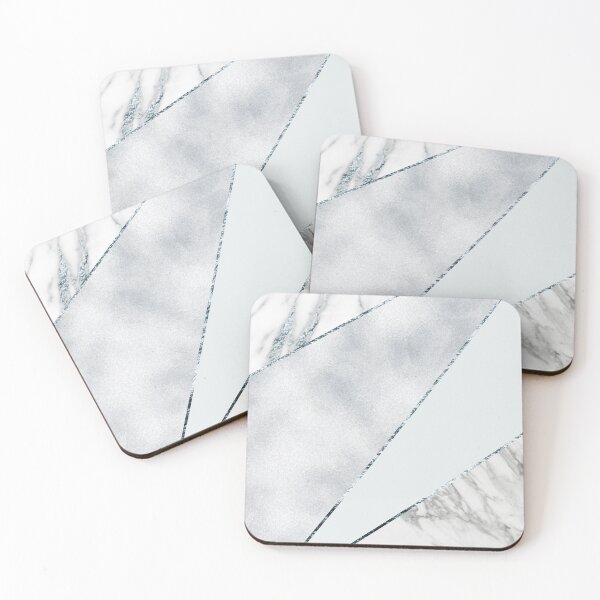 Item preview, Sparkling ice silver with grey marble designed and sold by marbleco.
