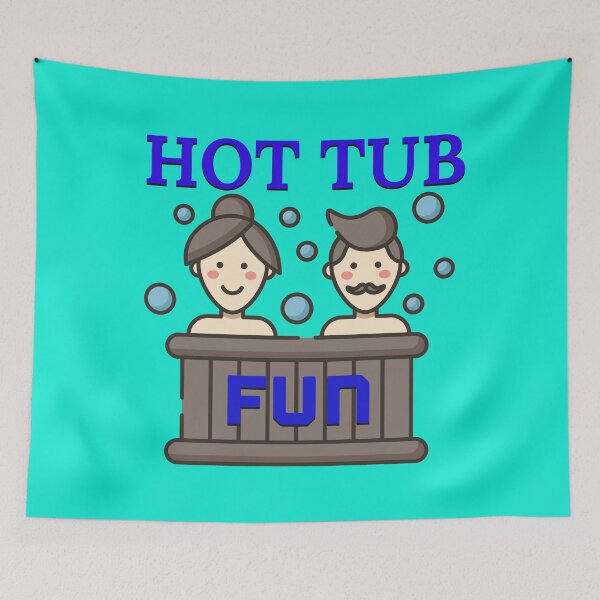 Item preview, Hot tub / jacuzzi fun summer holiday design designed and sold by PinkArtDesigns.