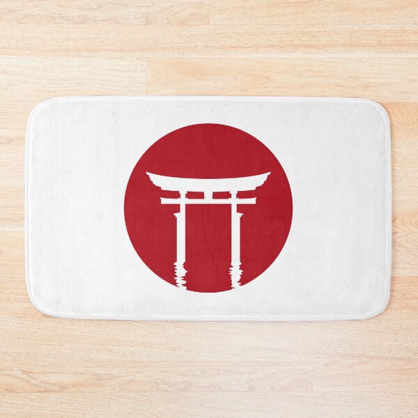 Item preview, Japanese Torii Gate Red Sun Silhouette (on white) designed and sold by STUDIO-72.