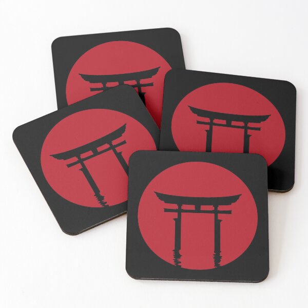 Item preview, Japanese Torii Gate Red Sun Silhouette (on black) designed and sold by STUDIO-72.