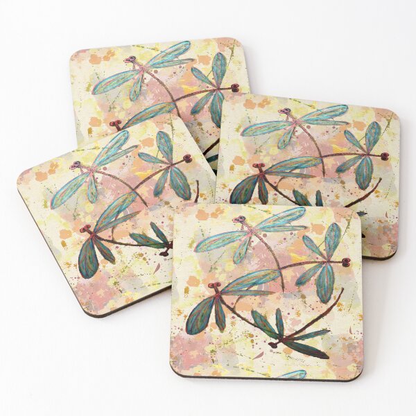 Item preview, Dragonfly Flit Peach Splash designed and sold by lyndseyart.