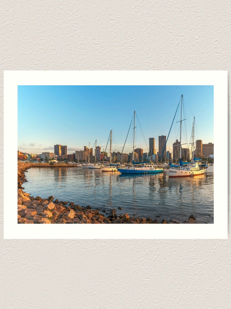 "Durban Harbour after sunrise" Art Print for Sale by EnchantedPixel Redbubble