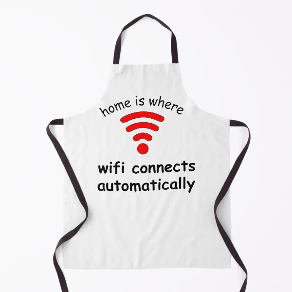 Item preview, Home is where wifi connects automatically elegant t-shirt design designed and sold by ODELUNITY.