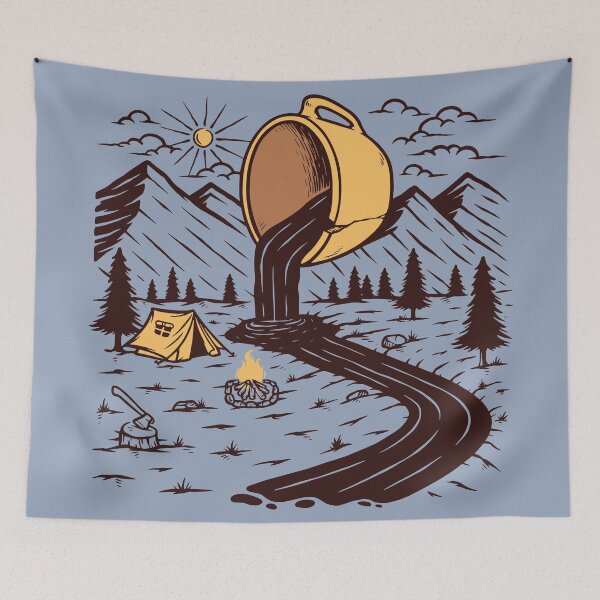 Item preview, Outdoor Mountain Adventure Coffee River Camping designed and sold by ozunu.