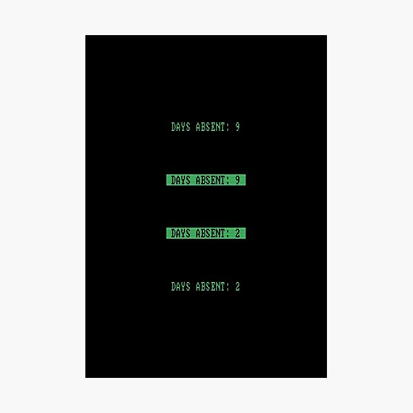 Ferris Bueller's days absent Photographic Print