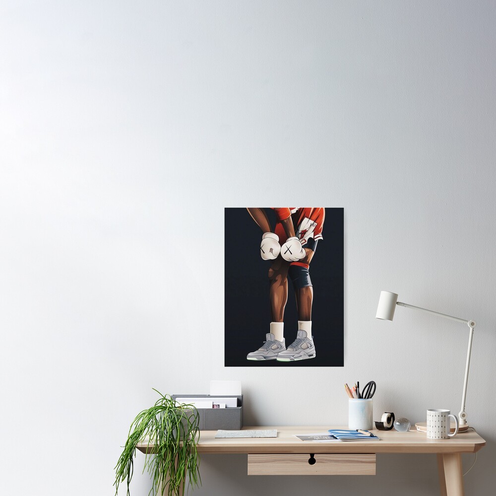 Hypebeast anime action figure with sneakers Throw Pillow by Introspective  Design