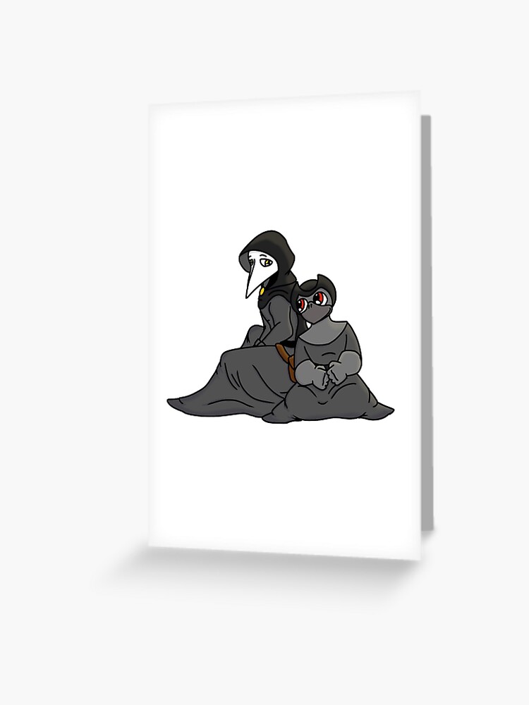 scp 049 and scp 035 holding roses corrupt version Art Board Print for Sale  by 0amburgh0