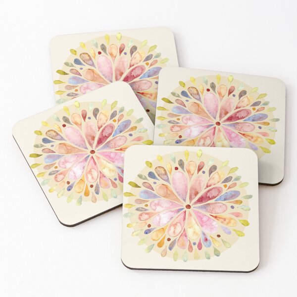 Item preview, Simple pastel mandala design on off-white background designed and sold by Amalzaki.