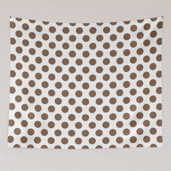 Item preview, Pastel brown polka dots on a white background designed and sold by IoanaHraball.