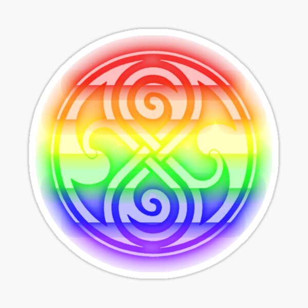Rainbow Seal of Rassilon Sticker