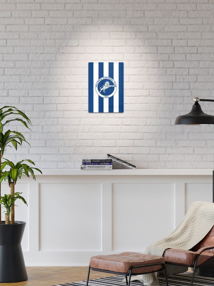 Millwall FC logo with stripes | Metal Print