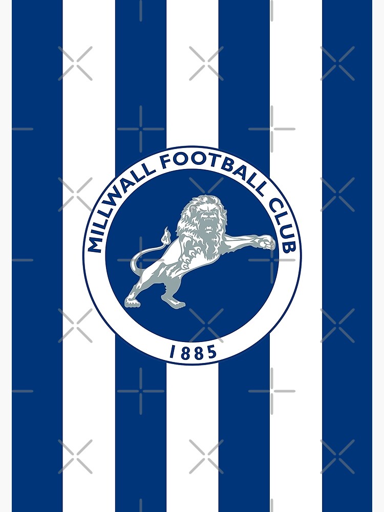 Millwall FC logo with stripes | Metal Print