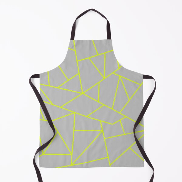 Item preview, Chartreuse Yellow Mosaic Lines On Silver Gray designed and sold by rewstudio.
